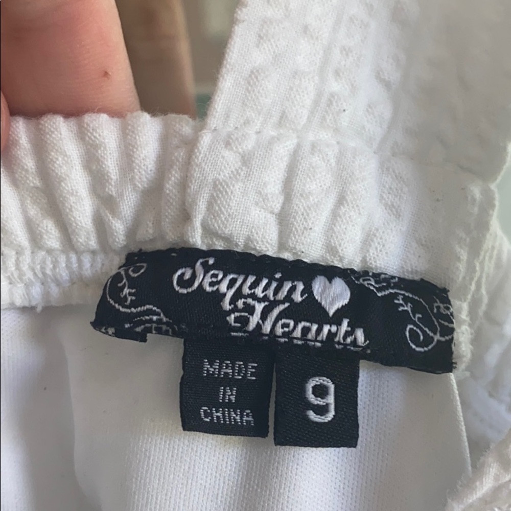 💍 Sequin Hearts - Bridal Shower White Dress - Picture 3 of 3